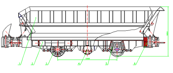 6m3底側(cè)卸載式礦車 