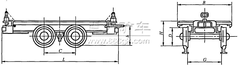 礦用平板車(chē)結(jié)構(gòu)圖 